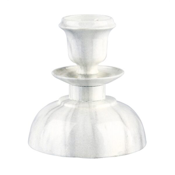 Candelabro basso in bronzo - Finitura marmo Carrara