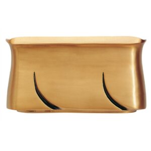 Vaschetta portafiori doppia per lapide – Linea Idria – Bronzo