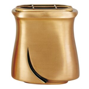 Vaschetta portafiori per lapide – Linea Idria – Bronzo