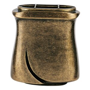 Vaschetta portafiori per lapide – Linea Idria – Bronzo glitter