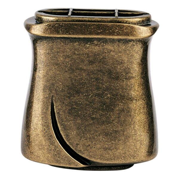 Vaschetta portafiori per lapide - Linea Idria - Bronzo glitter