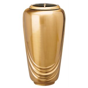 Vaso portafiori grande per lapide o monumento cimiteriale – Linea Pelike – Bronzo