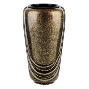 Vaso portafiori per lapide – Linea Pelike – Bronzo glitter