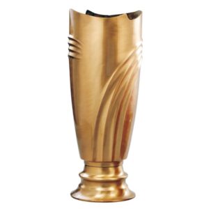 Vaso portafiori grande con base – Linea Cista – Bronzo