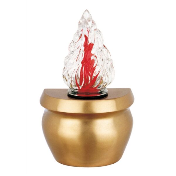 Lampada votiva per lapidi - Linea Giara - Bronzo