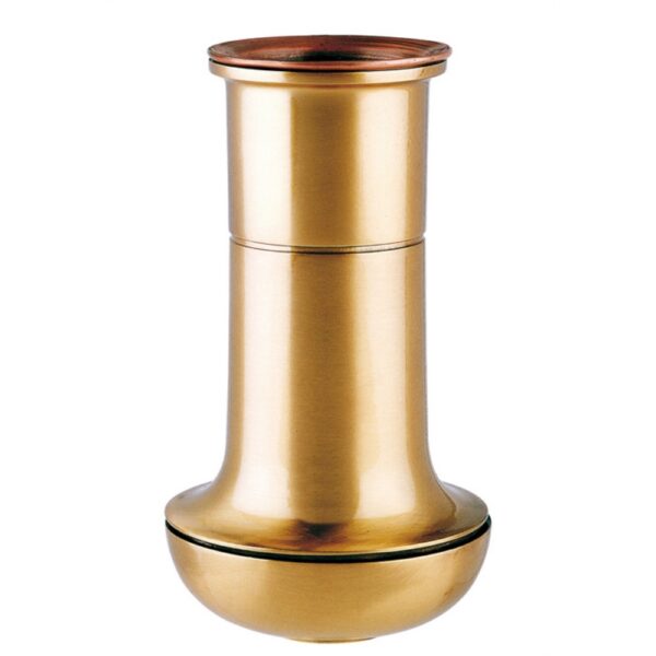 Vaso portafiori in bronzo per lapidi - Linea Campana