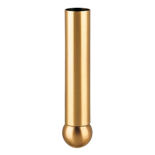 Porta-orchidea semplice in bronzo per lapide