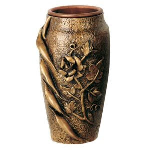 Vaso portafiori per lapide – Linea Keliche – Bronzo