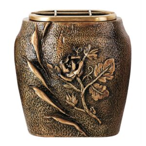 Vaschetta portafiori per lapide – Linea Keliche – Bronzo