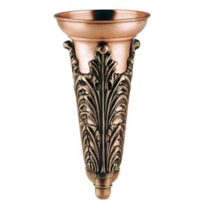Vaso portafiori in bronzo decorato – Vaso in rame – Attacco a braccio