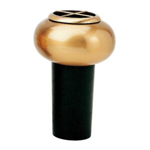 Vaso portafiori da incasso per tombe a terra o per mensole – Linea Cotile – Bronzo