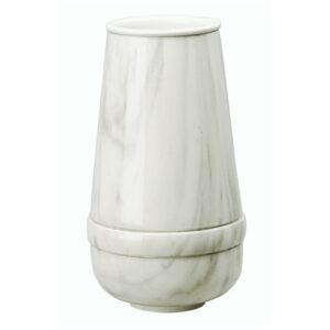 Vaso portafiori per lapide – Linea Cotile – Finitura marmo Carrara – Bronzo