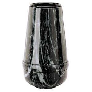 Vaso portafiori per lapide – Linea Cotile – Finitura marmo Nero Marquinia – Bronzo
