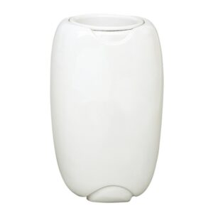 Vaso portafiori per lapide – Linea Olpe bianco – Bronzo