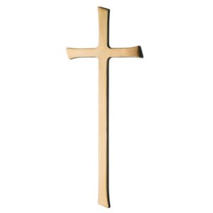 Croce semplice in bronzo lucido – Estremità taglio obliquo