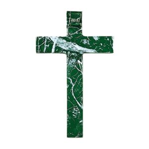 Croce in bronzo – Finitura marmo Verde Guatemala