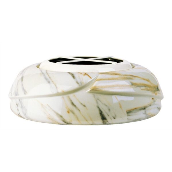 Vaso portafiori da incasso per tombe a terra o per mensole - Linea Victoria Apuania - Porcellana