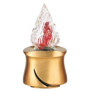 Lampada votiva per lapidi – Linea Idria – Bronzo