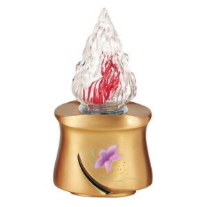 Lampada votiva per lapidi – Linea Idria – Bronzo decorato iris