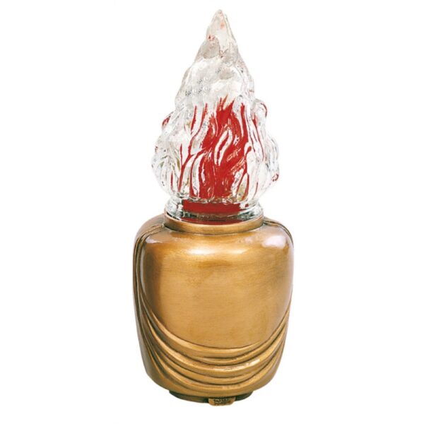 Lampada votiva per lapidi - Linea Pelike - Bronzo