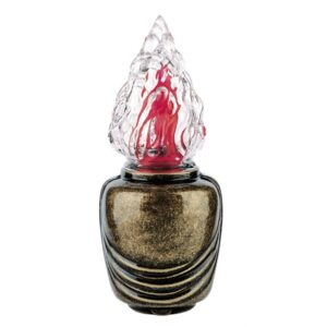 Lampada votiva per lapidi – Linea Pelike – Bronzo finitura glitter