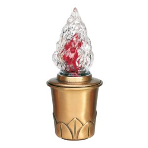 Lampada votiva per lapidi – Linea Calice – Bronzo