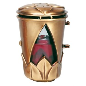 Lampada a cero per lapidi – Bronzo – Linea Calice