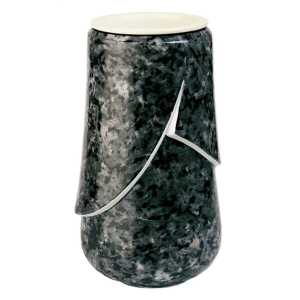 Vaso portafiori per loculi cinerari e ossari - Linea Victoria Labrador - Porcellana