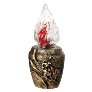 Lampada votiva per lapidi – Linea Keliche – Bronzo
