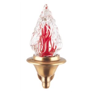 Lampada votiva per lapide – Attacco a braccio – Bronzo