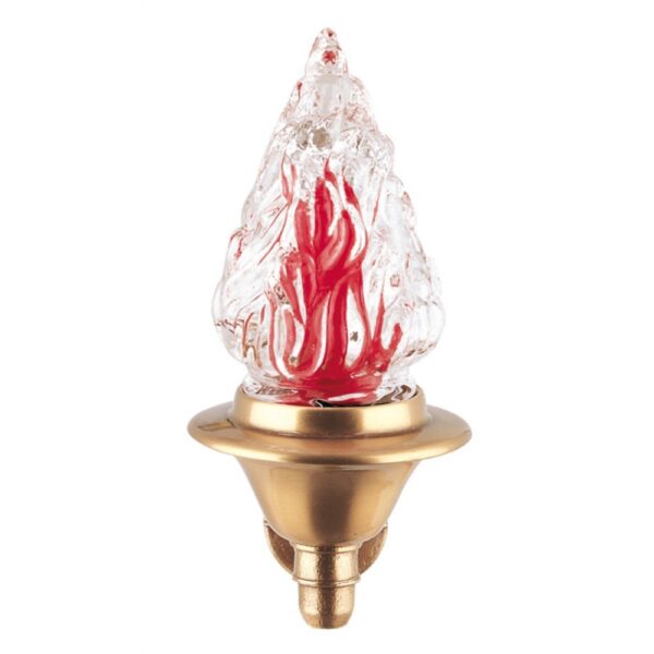 Lampada votiva per lapide - Attacco a braccio - Bronzo