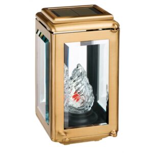 Lampada a cero grande con lumino a celle solari – Altezza 27 cm