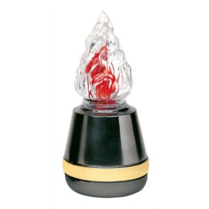 Lampada votiva per lapidi – Linea Cotile – Bronzo finitura mercurio fascia oro