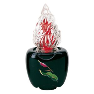 Lampada votiva per lapidi – Linea Olpe – Bronzo nero decorato anturium
