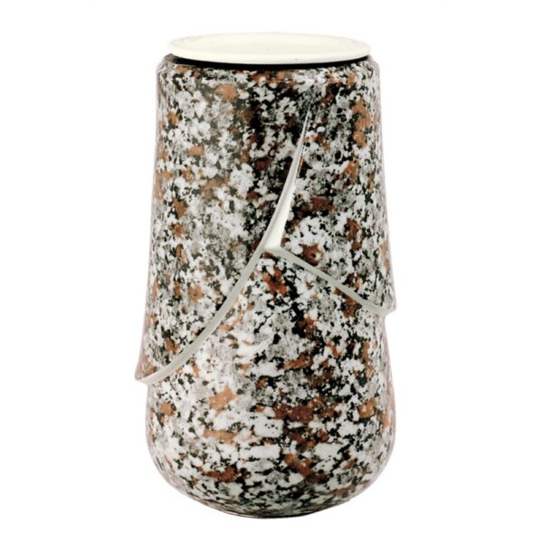Vaso portafiori per loculi cinerari e ossari - Linea Victoria Beta - Porcellana