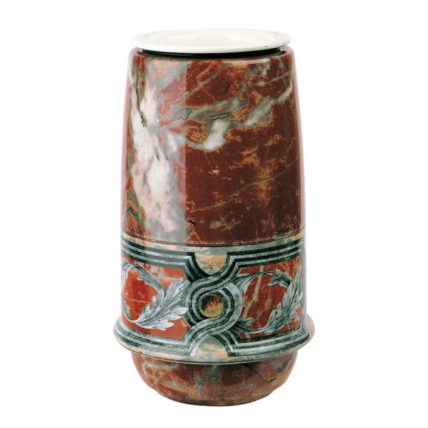 Vaso portafiori per lapide - Linea Saturno romana - Porcellana
