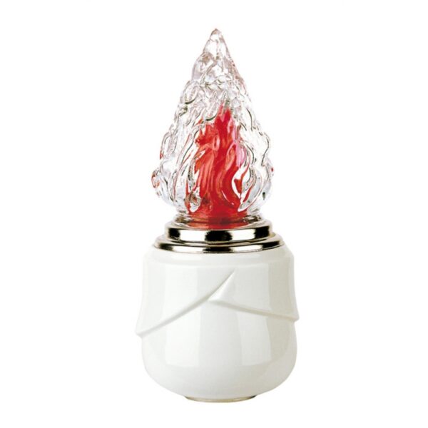 Lampada votiva per lapidi - Linea Victoria Bianco - Porcellana