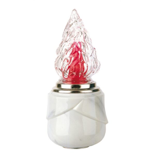 Lampada votiva per lapidi - Linea Victoria Marmo Carrara - Porcellana