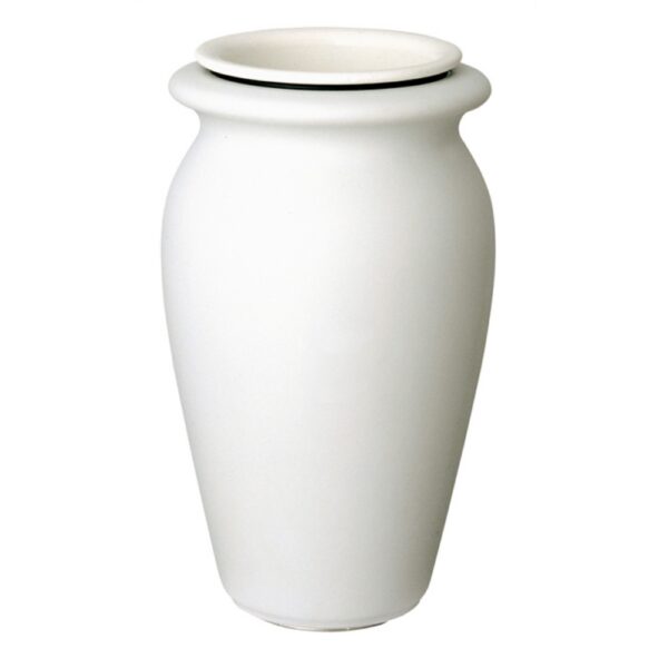Vaso portafiori per lapide - Linea Venere bianco - Porcellana