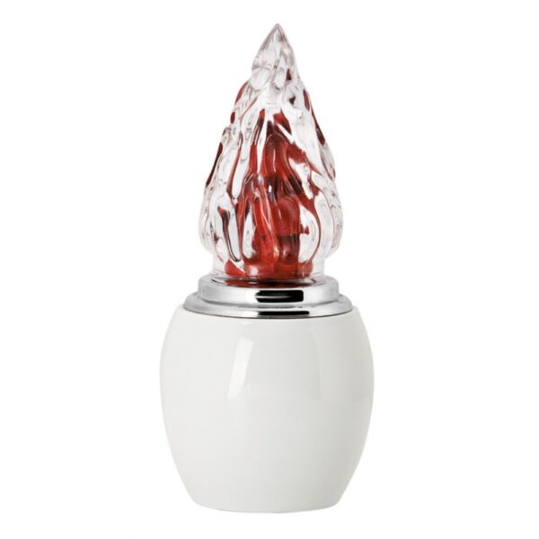 Lampada votiva per lapidi - Linea Easy Bianco - Porcellana