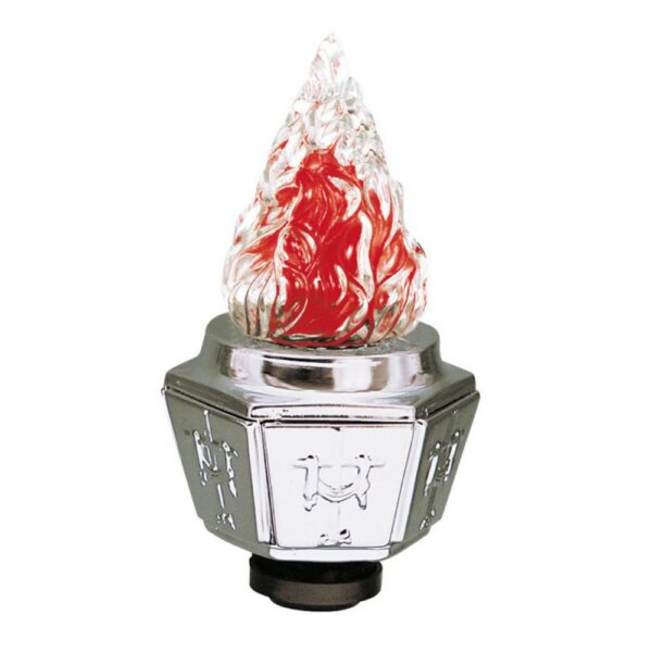 Lampada votiva per lapidi - Linea Romanico Sacra - Acciaio