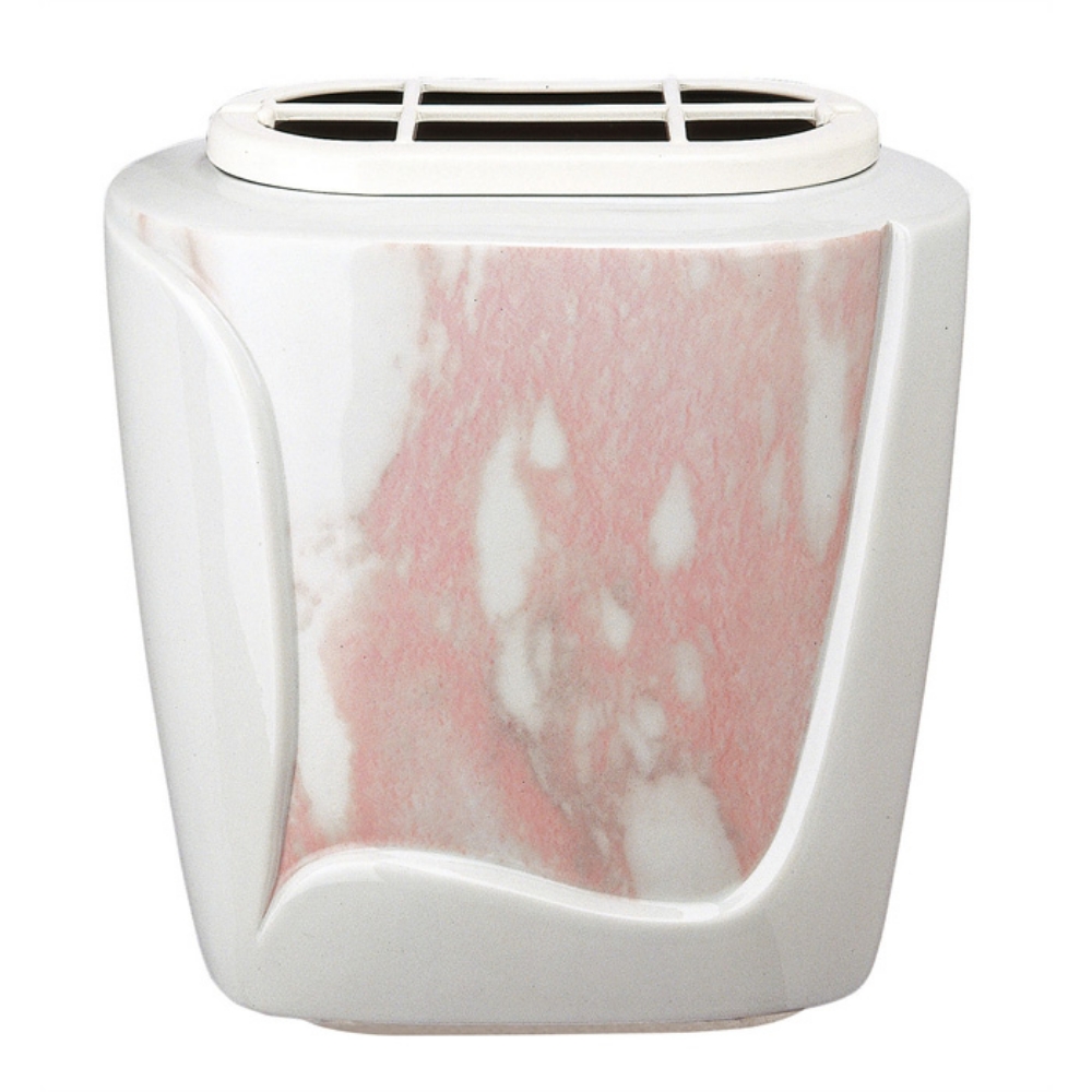 0000828 vaschetta portafiori decoro rosa porcellana 1000