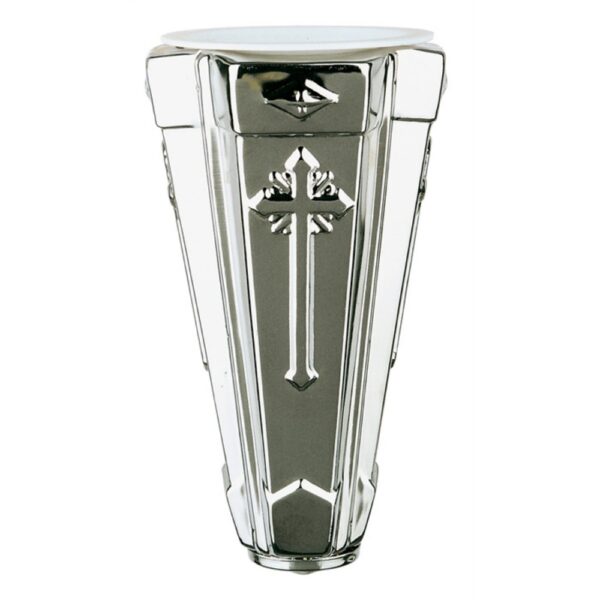 Vaso portafiori per lapide - Linea Gotico - Acciaio