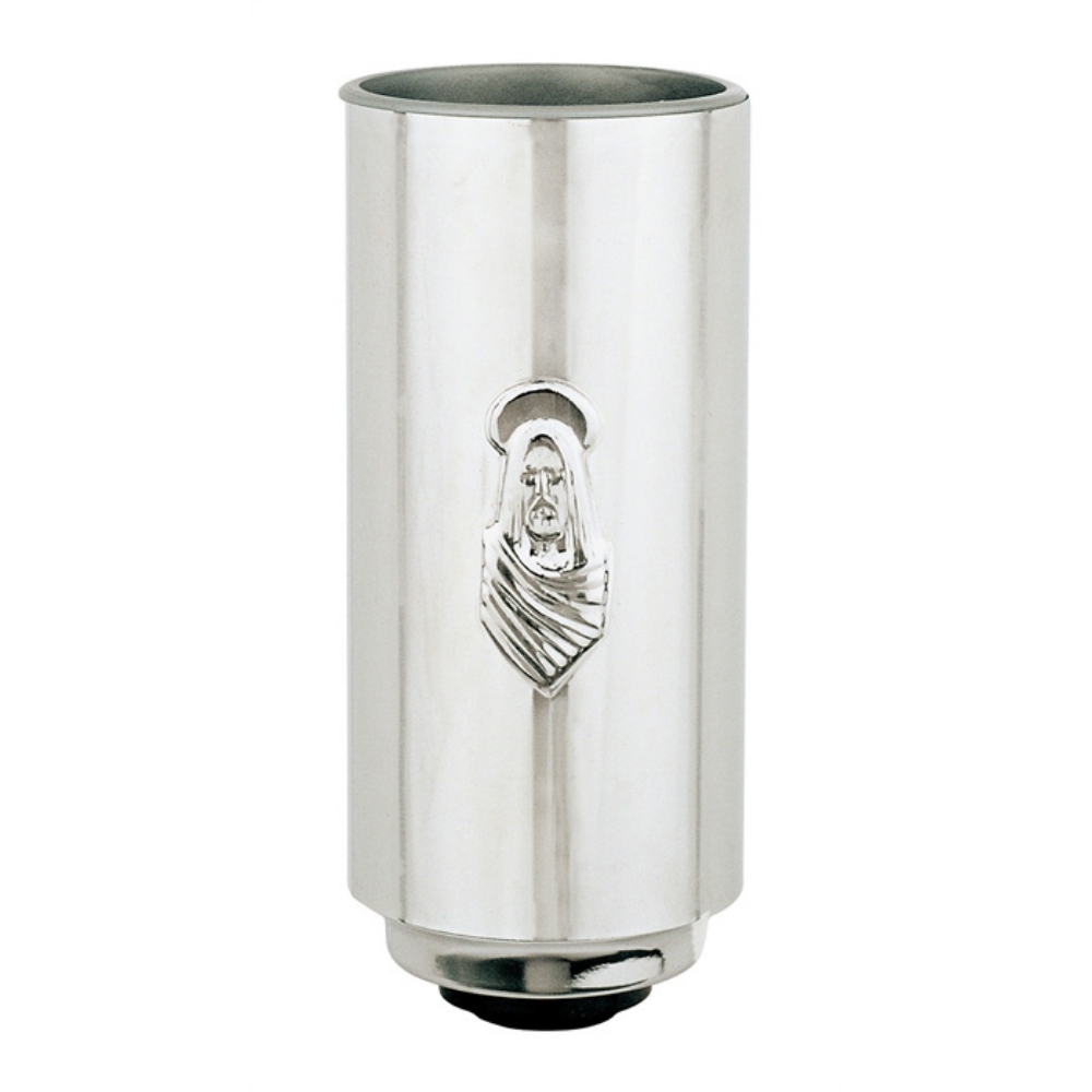 0000854 portafiori in acciaio linea deco con cristo in rilievo cm 20x8o a terreno interno plastica 1000