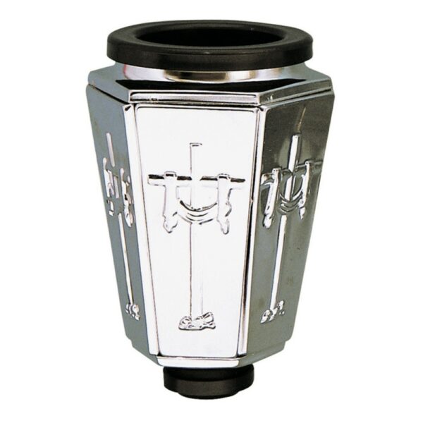 Vaso portafiori per lapide - Linea Romanico Sacra - Acciaio