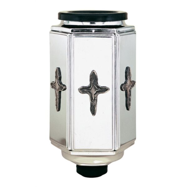 Vaso portafiori per lapide - Linea Rinascimento - Acciaio