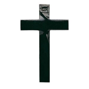 Croce in bronzo semplice – Finitura nero – Linea Idria Nero