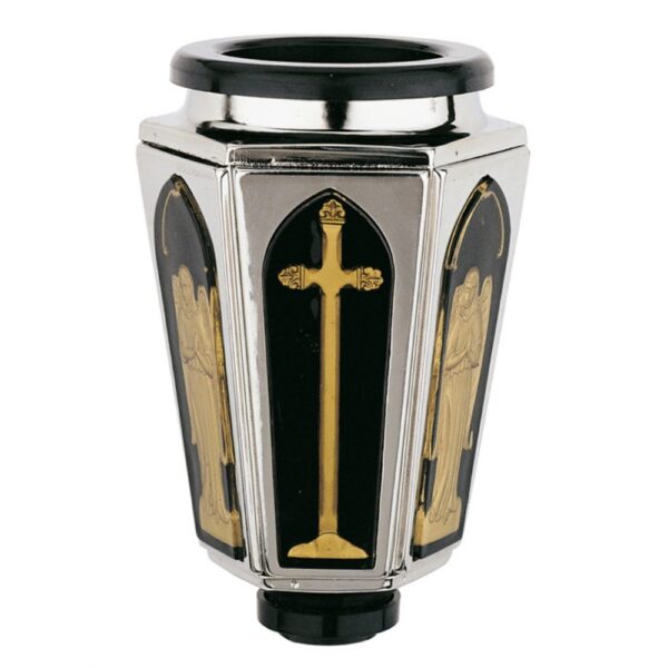 Vaso portafiori per lapide - Linea Dorica - Acciaio