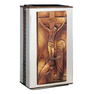 Vaso portafiori per lapide – Linea Ionica Passione – Acciaio