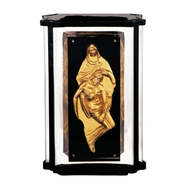 Vaso portafiori per lapide - Linea Corinzia Pietà - Acciaio